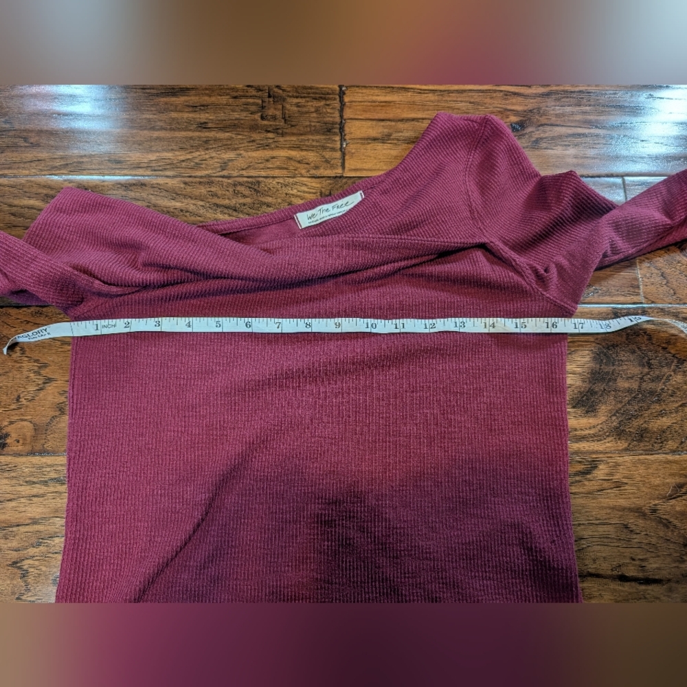 Free People We The Free Addie Twist Off The Shoulder Ribbed Long Sleeve Top - Picture 9 of 10